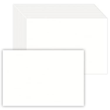 Imagem de Pacote com 50, papel branco para cartão, 13 x 17 cm, papel grosso – 36 kg, papel para impressora para fazer seus próprios convites, notas, saudações, cartões de mesa – escrever, carimbar, pintar,