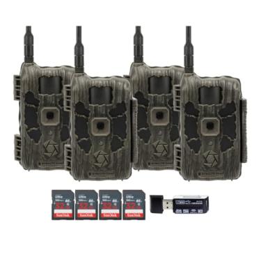 Imagem de Stealth Cam Câmera de trilha celular Deceptor Max de 40 MP com velocidade de disparo de 0,4 segundo (pacote com 2) x 2 pacotes com cartão de memória de 32 GB (pacote com 4) e leitor de cartão 4 em 1