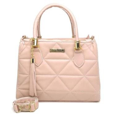 Imagem de Bolsa Feminina Média Shopbag Bordada Dubai 2025, Rose