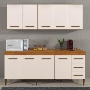 Imagem de Cozinha Completa 9 Portas e 3 Gavetas Atenas Kaiki Moveis - Kaiki Móve