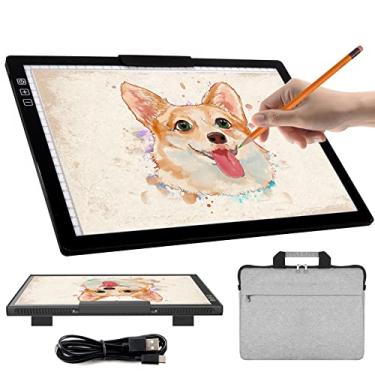 Imagem de iVAOOZE Caixa De Luz A4 Recarregável Com Bolsa Transporte, Suporte/Clipe Superior Inovador, Mesa Sem Fio Para Vinil Cricut, Ferramentas Remoção Ervas Daninhas, Pintura Diamante, Desenho E Artesanato