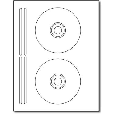 Imagem de Etiquetas de CD imprimíveis - 20 folhas / 40 CD e 80 adesivos de lombada - Compatível com laser e jato de tinta - Funciona como etiquetas de CD e DVD