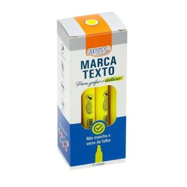 Imagem de Marca Texto BRW Fluorescente 12 Und Amarelo