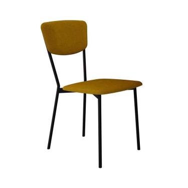 Imagem de Cadeira Retrô Poliéster Amarela e Preta