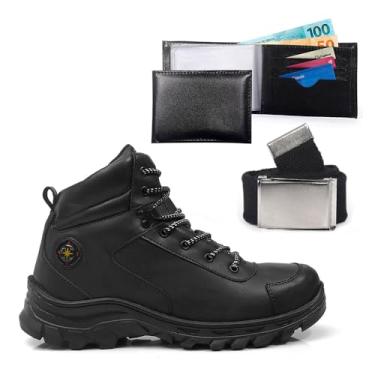 Imagem de Bota Adventure Masculina Com Carteira E Cinto Épico Coturno Trilha Trail Casual Confortavel