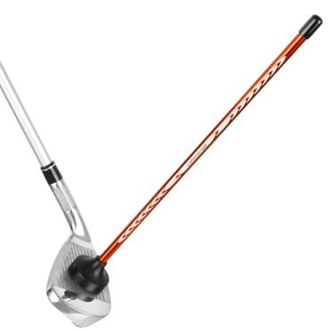 Imagem de Craftsman Golf Ferramenta de alinhamento facial de clube para mirar, hastes de alinhamento magnético de golfe para auxílio de treinamento de golfe, ponteiro facial laranja