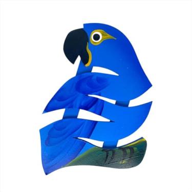 Imagem de Descanso De Panela Artesanal Arara Aparador Para Mesa - Atelie Center (Azul)