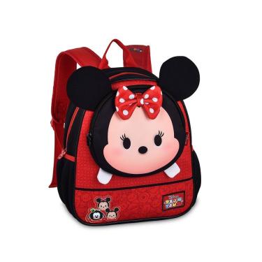 Imagem de Mochila De Costas Escolar Infantil Minnie 3d Alça Acolchoada