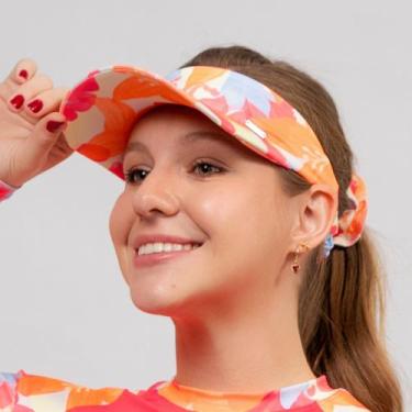 Imagem de kit Viseira de praia + Scrunchie Xuxinha Piscina Atividades Fitness Be
