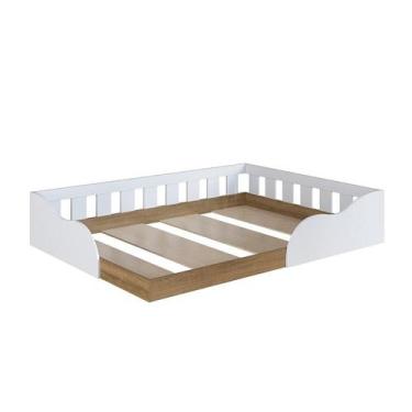 Imagem de Cama Montessoriana Casal 140 Memphis Branco - Art in Móveis