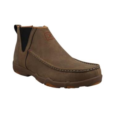 Imagem de Twisted X Moc masculino Chelsea Ultralite X Driving 10 cm, Shitake, 38