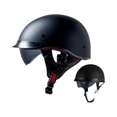 Imagem de Capacete Unissex Retro Meio Capacete De Verão Para Motocicleta Elétric