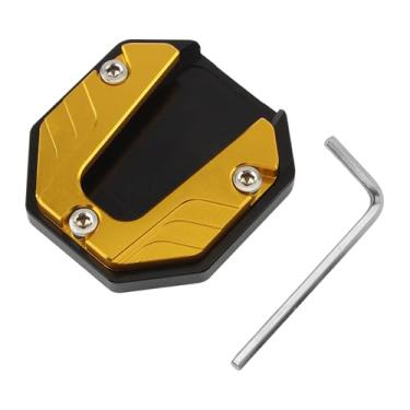 Imagem de PowerMotor Suporte de placa de almofada de suporte CNC para motocicleta, extensor de suporte lateral, acessório de substituição para scooter universal, motocicleta, bicicleta suja, scooter, ouro