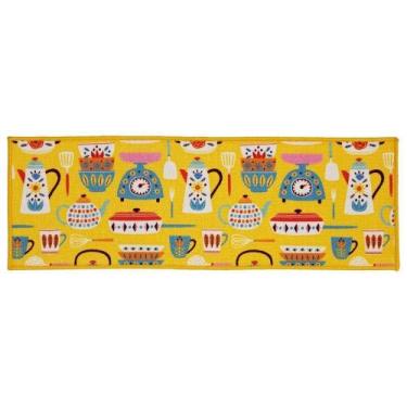 Imagem de Passadeira Cozinha Antiderrapante Clean 22 Yellow 0,40x1,20m - EDANTEX