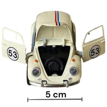 Imagem de Fusca Herbie 53 Miniatura Ferro Abre Porta Capô Fricção Coleção - VALO