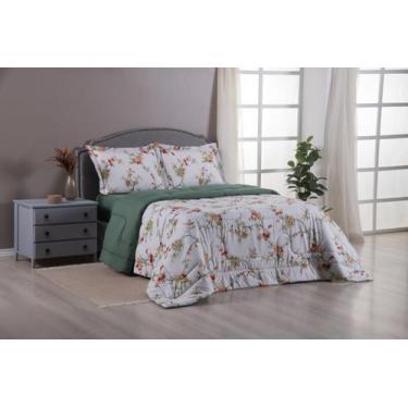 Imagem de Edredom estampado QUEEN micropercal 400 fios 3peças - SAFIRA ENXOVAIS,