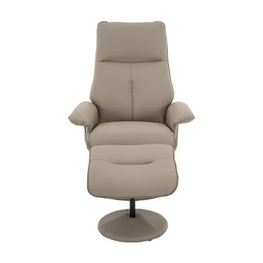 Imagem de Poltrona De Massagem Reclinável E Giratória Arizona Com Apoio De Pés Pu Fendi G56 - Gran Belo