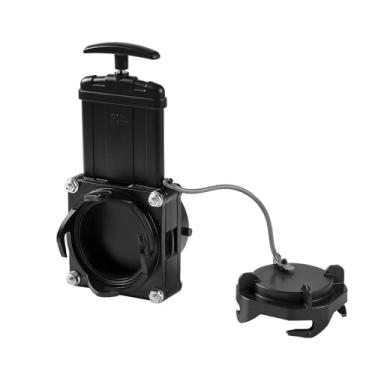 Imagem de GLOBIZ Válvula de retenção para resíduos de baioneta curta compatível com a maioria das marcas de baioneta/adaptador de terminal resistente a UV (1 pacote) preto (8050)