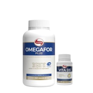 Imagem de Kit 1 Omegafor Plus 240 Cps + 1 Vitamina D3 60 Cps Vitafor