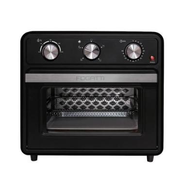 Imagem de Forno Elétrico Bancada 22 Ltros Air Fryer Preto Fogatti 220V, 110V