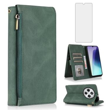 Imagem de Compatível com Xiaomi Redmi 14C 5G/14 C 4G/A4/A3 Pro/14R/Poco C75 Capa carteira protetora de tela alça de pulso com zíper capa flip de couro retrô suporte para cartão acessórios de celular para C14