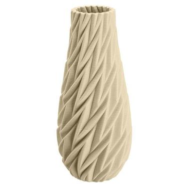 Imagem de Vaso Decora Para Sala Plantas Bege Cerâmica Rafimex