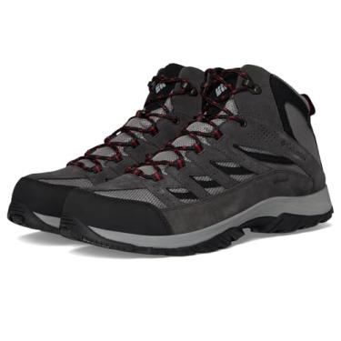 Imagem de Columbia Tênis masculino Crestwood Mid impermeável, Cinza escuro/vermelho montanha, 7.5 Wide
