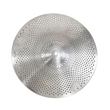 Imagem de menolana Prato de baixo volume, resistente, prático, liga, peças de bateria profissionais, prato surdo, prática para baterista iniciante, Diâmetro 20cm