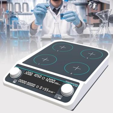 Imagem de Agitador Magnético Com Display Led - Controle Síncrono/assíncrono - Velocidade E Tempo Ajustáveis - Agitador De Laboratório Multi-posição, MMS4