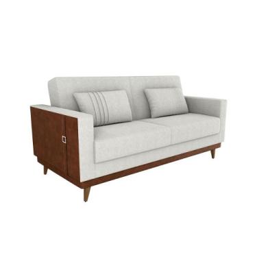 Imagem de Sofá Cama 2 Lugares Esther Tecido Suede 203x95x90cm - Matrix, Preto e 