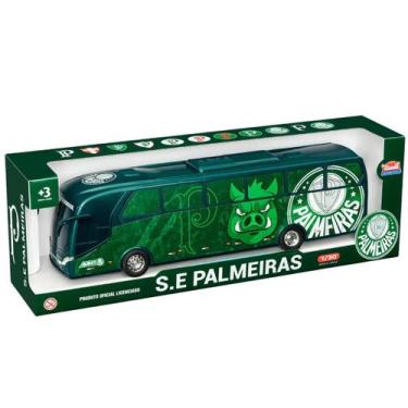 Imagem de Ônibus Brinquedo Miniatura Palmeiras Réplica Verdão Usual Brinquedos