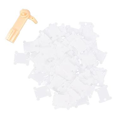 Imagem de CHICIRIS Organizador de fio de bordado, bobinas de fio de bordado com enrolamento fácil, durável, forte uso a longo prazo, armazenamento de bobina de plástico para organizador de fios