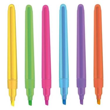 Imagem de Marca Texto CIS Lumini Lite 6 Cores Neon Kit Completo