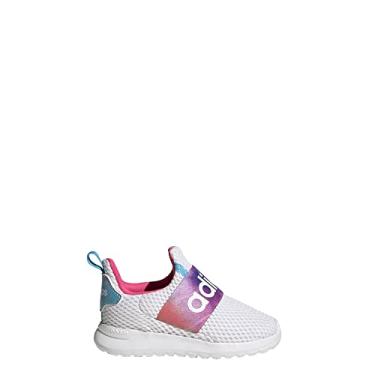 Imagem de adidas Tênis infantil Lite Racer Adapt 4.0, branco, tamanho 7K, Branco/Sky Rush/Rosa solar, 7 Toddler