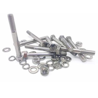 Imagem de KIT 5 PARAFUSOS MEIA ROSCA PARCIAL SEXTAVADO INOX M10*70mm - CJFIX