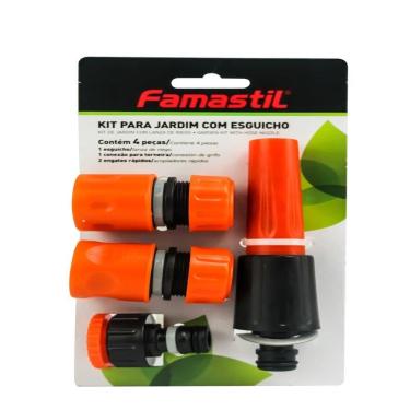 Imagem de Kit Jardim Famastil Esguicho + 2 Engate Rápido + Conexão Blister