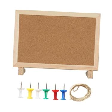 Imagem de Bothyi Quadro de avisos de cortiça decorativo rústico com suporte para mensagens, quadro de avisos para pendurar para decoração de cozinha, quarto, 30cmx20cm