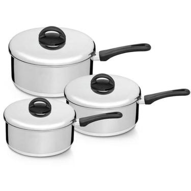 Imagem de Jogo De Panelas Nigro Alumínio Criativa 3 Pç 3Mm Polida