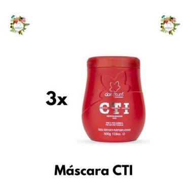 Imagem de Kit 03 Máscaras Reconstrutora Cti Salva Fios Clorofitum 500g