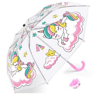 Imagem de Guarda-chuva EAONE Kids Transparent Clear Stick Windproof Rain