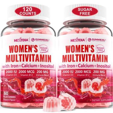 Imagem de (pacote com 2) Gomas multivitamínicas metiladas sem açúcar para mulher