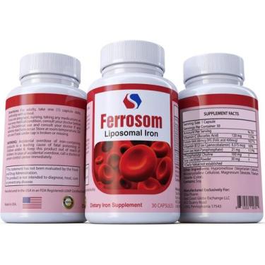 Imagem de Suplementos de ferro Siba Pharm Ferrosom Liposomal 30 cápsulas