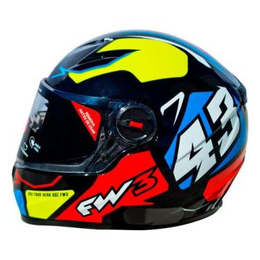 Imagem de Capacete Moto Fechado Fw3 Gtx 43 Óculos Interno Várias Cores, 60, Amar