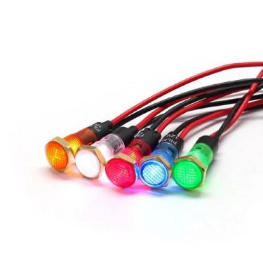 Imagem de Lâmpada Indicadora De Sinal LED De 8mm Luz De Plástico 12V 24V 110V 22