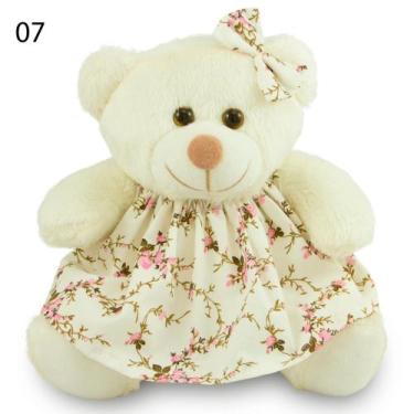 Imagem de Ursinha de Pelúcia Menina 30cm Decoração - Toybrink, Baunilha, 07