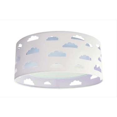 Imagem de Luminária Infantil Plafon Nuvens Duplo Com Recortes 40x16 - Tom Luz