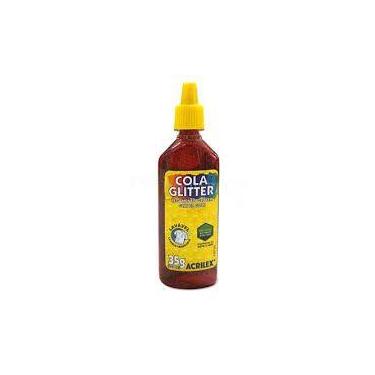 Imagem de Cola com glitter Acrilex vermelho 35g