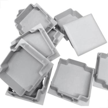 Imagem de Tampa Plastica Para Tubo Alumínio 50x50 Fosco 10 Unidades - Fast Vidro