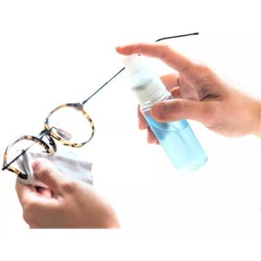 Imagem de Spray Limpa Lentes 02 Óculos 25ml Solução - Líquido Flanela Sujeira