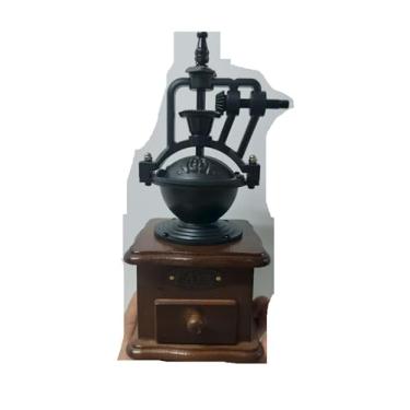 Imagem de Moedor de café manual vintage – Moedor de grãos de café com núcleo de cerâmica de alta dureza com base de madeira maciça e caixa de gaveta em pó, moedores de café clássicos para uso doméstico